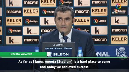 Valverde relieved to beat tough Real Sociedad team