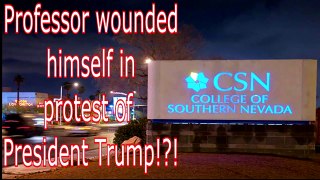 Professor wounded himself in protest of President Trump!?!?!
