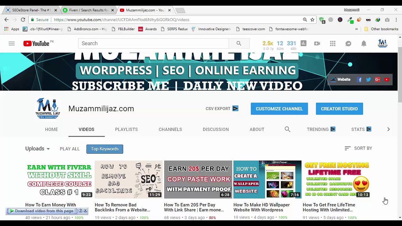 How To Earn Money With Fiverr Without Skill Class #2 Sell SEO Services Urdu Hindi
