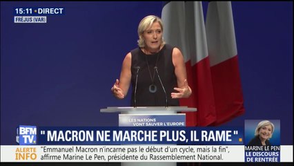 Selon Marine Le Pen, Emmanuel Macron affiche "les plus mauvais résultats économiques de la zone euro"