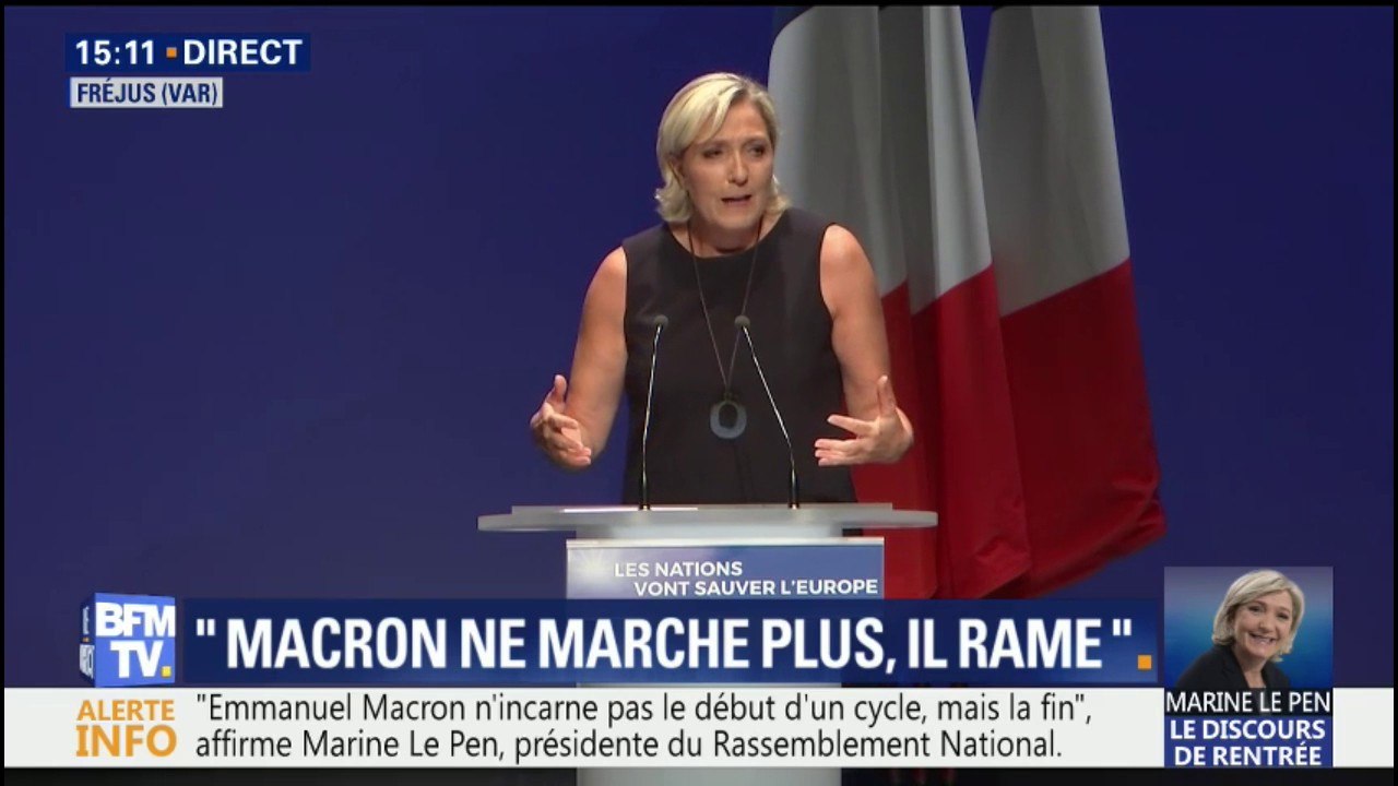 Selon Marine Le Pen, Emmanuel Macron affiche "les plus mauvais résultats économiques de la zone euro"