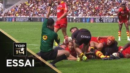 TOP 14 - Essai Tom ECOCHARD (USAP) - La Rochelle - Perpignan - J4 - Saison 2018/2019