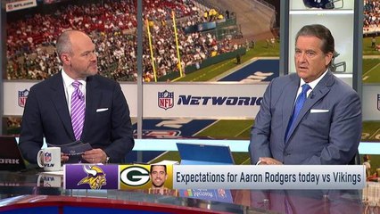 What are the expectations for Aaron Rodgers vs. Vikings?
