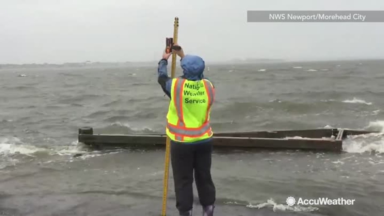 National Weather Service measuring Florence damage
