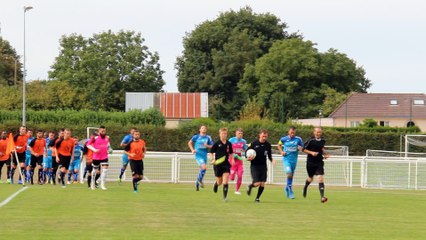 16/09/2018 : Séniors A VS Montreuil Juigne Bene F. L'entrée des joueurs sur le terrain.