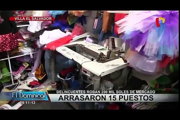 VES: Grupo de delincuentes robó 15 puestos del mercado Santa Rosa