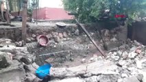 Bilecik'te Sel Suları Bahçe Duvarını Yıktı
