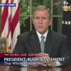 11 Septembre 2001. President George W. Bush's address to the nation 17 years ago on 9/2001