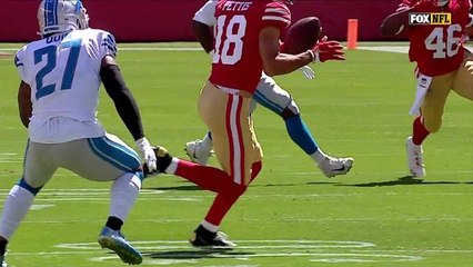 Dante Pettis catches pass in stride, cuts upfield for 35 yards