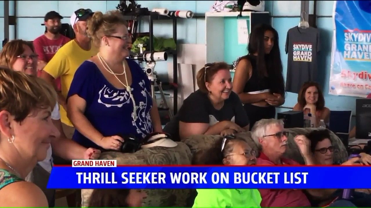 Group of Thrill Seeking Seniors Cross Skydiving Off Their Bucket Lists