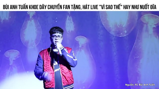 Bùi Anh Tuấn khoe dây chuyền fan tặng, hát live Vì sao thế hay như nuốt đĩa