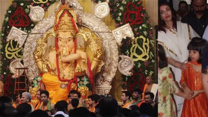 Aaradhya Bachchan & Aishwarya Rai Bachchan seek blessing from Lord Ganesha| FilmiBeat