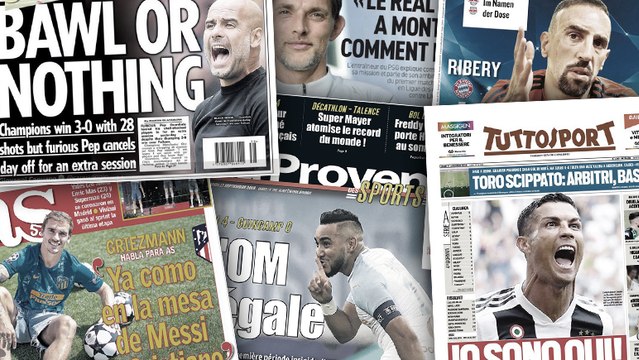 La presse italienne s'enflamme pour CR7, Pep Guardiola furieux contre ses joueurs