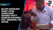 BJP MP Nishikant Dubey defends party worker washing feet, drinking soiled water
