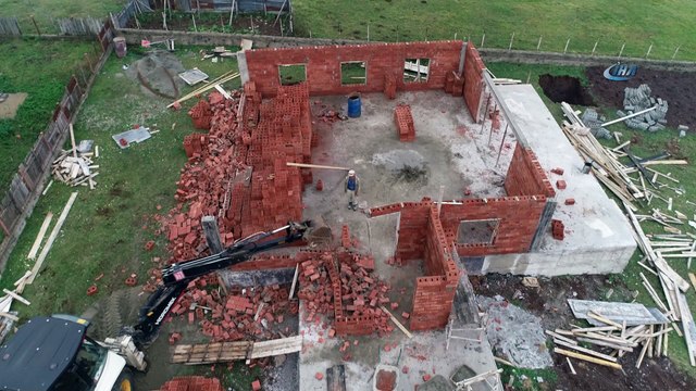 Yaylalarda yıkım yeniden başladı...Yıkım çalışmaları havadan görüntülendi