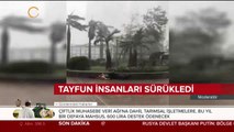 Tayfun insanları sürükledi