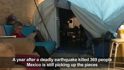 Mexico: residents still homeless a year after devastating quake