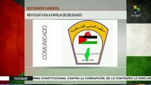 Revocan visa a familia de delegado de la OLP en EE.UU.