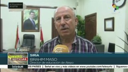 Vuelven niños a clases tras meses de bombardeos en Siria