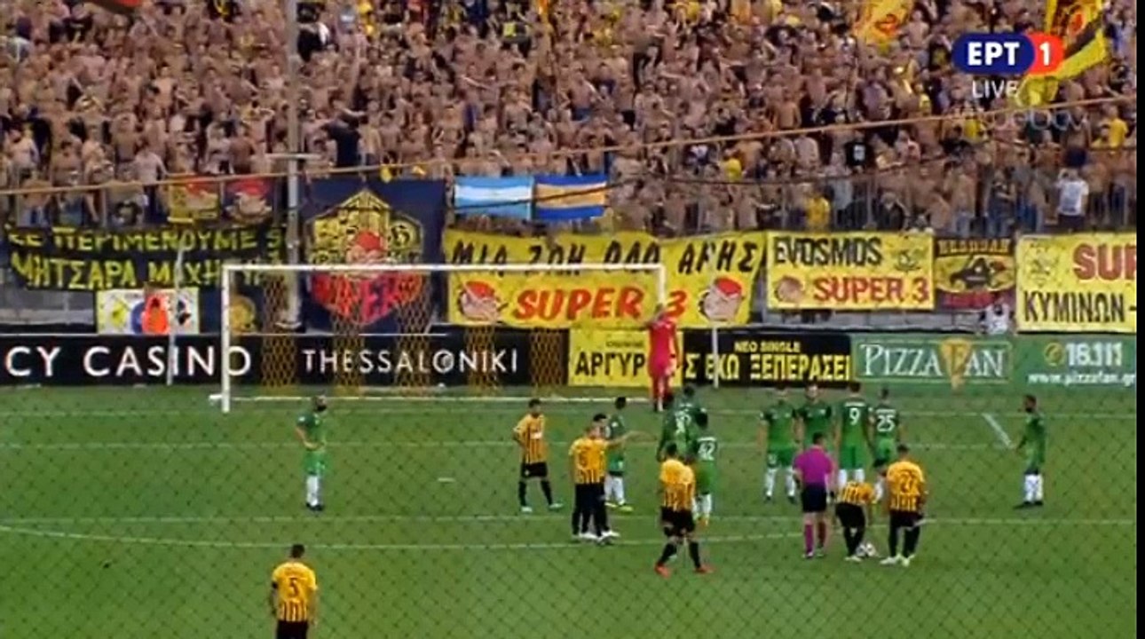 Η ωραία εκτέλεση φάουλ του Ματίγια στο 3'  - Άρης vs Λεβαδειακός - 17.09.2018 [HD]