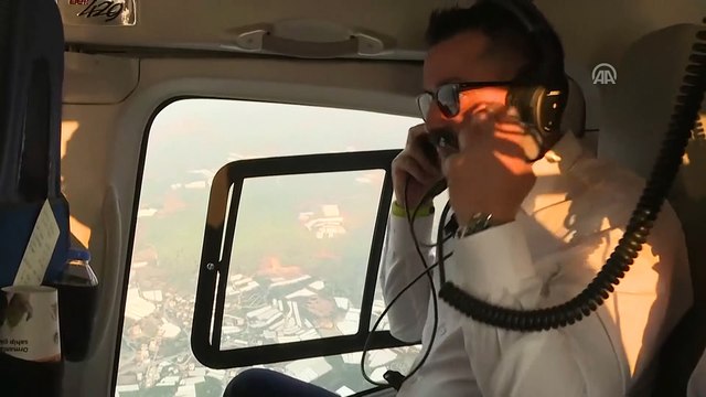 Bakan Pakdemirli, Kumluca'da yangın bölgesini havadan inceledi - ANTALYA