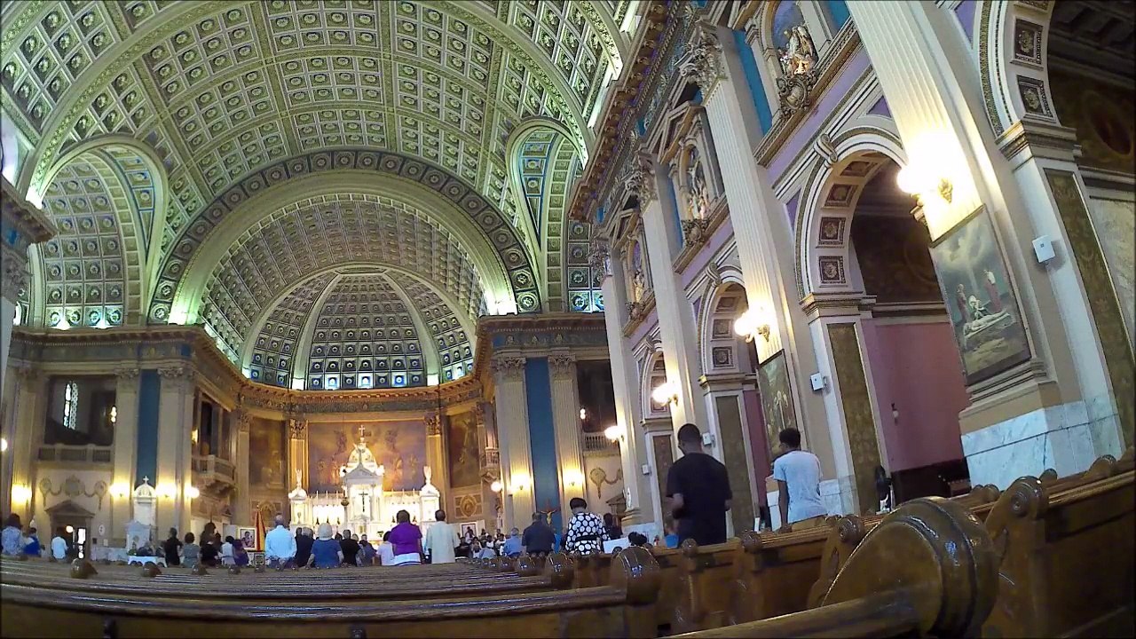 pilgrimage to Shrine of Our Lady of Sorrows, Sunday Mass, lake Michigan Beach  4