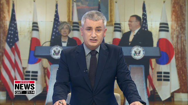 Seoul's Foreign Minister Kang talks with U.S. State Secretary Pompeo on Monday to share progress on Tuesday's Inter-Korean Summit