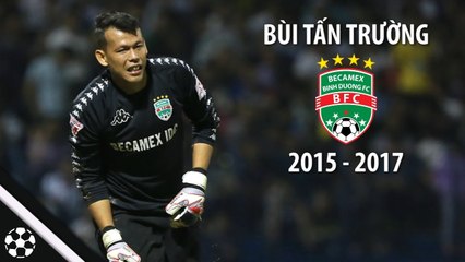 Bùi Tấn Trường phản ứng trọng tài bẻ còi trận Bình Dương vs Than Quảng Ninh tại V.League 2018