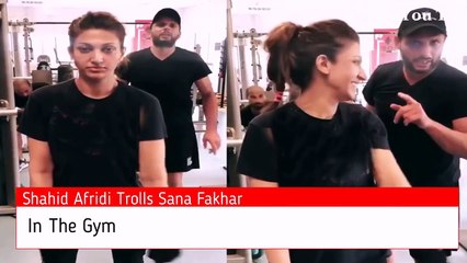 Shahid Afridi Trolls Sana Fakhar In The Gym