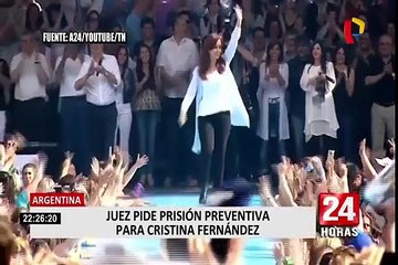 Argentina: juez solicitó prisión preventiva contra Cristina Fernández