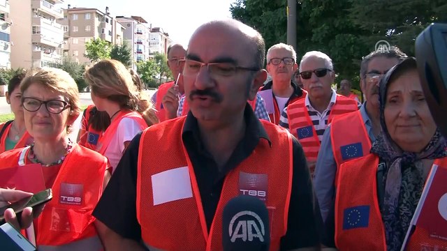 Bebek arabasından inip yürüyüş etkinliğine destek verdi - EDİRNE