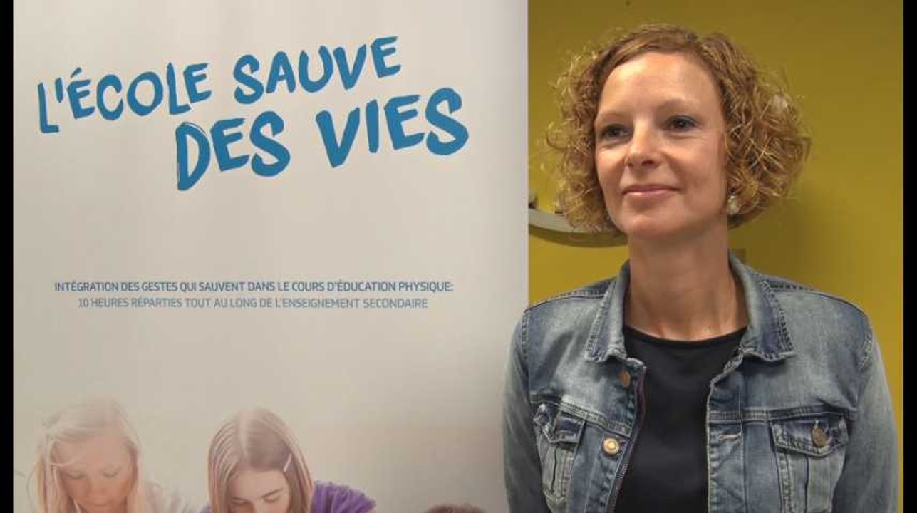 Marie-Martine Schyns, ministre de l'Education évoque  la réanimation cardiaque
