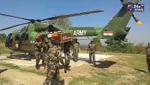 Wreath laying ceremony of Army soldier who was shot dead by militant in Kulgam