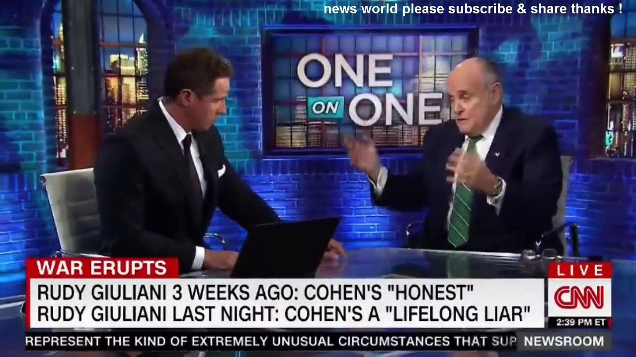 BREAKING NEWS RUDY GIULIANI 3 WEEKS AGO COHEN'S HONEST RUDY GIULIANI LAST NIGHT.