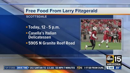 Get free food from Larry Fitzgerald