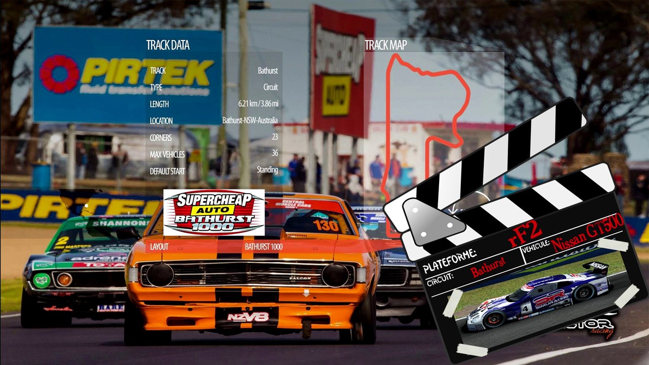 Tour de piste à Bathurst en Nissan GT500 sur Rfactor 2