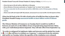 China Announces Tariffs On $60 Billion Worth Of US Goods After Trump's Tariff Announcement