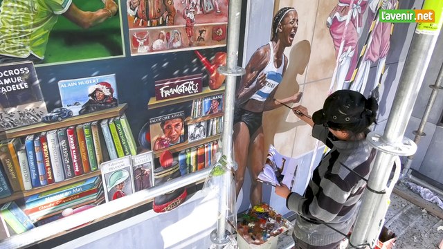 L'Avenir - Namur : restauration de la fresque des Wallons