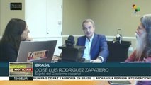 Zapatero muestra preocupación antes acciones injerencistas de EE.UU