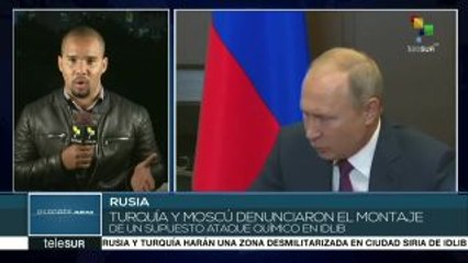 Turquía y Rusia denuncian montaje de supuesto ataque químico en Siria