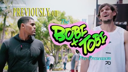 Boban Marjanovic et Tobias Harris font du vélo