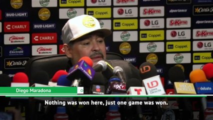 We want to start a beautiful dream - Maradona after first victory in Mexico