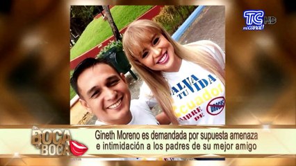 Gineth Moreno es demandada por supuesta amenaza e intimidación a los padres de su mejor amigo