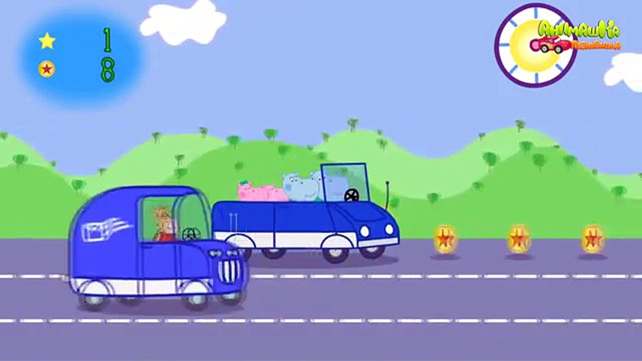 Мультфильмы для детей Семья Пеппо катаются на машине Новые мультики 2016 Пеппа Мультфильм Для детей