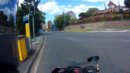 Motorcycle, Car Door Close Call