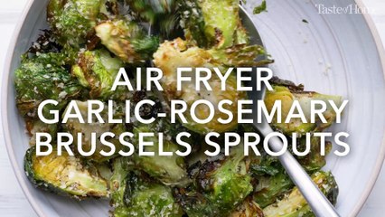 Air Fryer Garlic Rosemary Brussel Sprouts