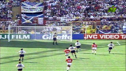 الشوط الاول مباراة كوستاريكا و اسكتلندا 1-0 كاس العالم 1990