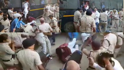 छत्तीसगढ़: मंत्री के घर में कचरा फेंकने पर पुलिस ने कांग्रेसी कार्यकर्ताओं पर किया लाठीचार्ज