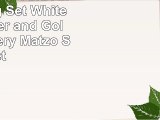 Matzah Cover And Afikoman Bag Set White Satin Silver and Gold Embroidery Matzo Set