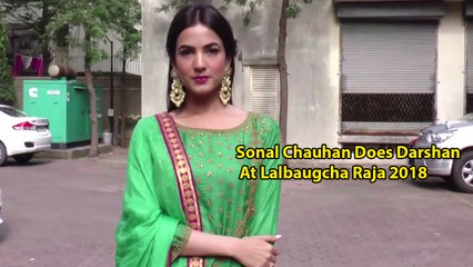 Ganesh Utsav 2018  Sonal Chauhan seeks blessings of Lalbaugcha Raja
